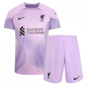 Koszulka Liverpool Bramkarska Dziecięcy Domowe Koszulki Piłkarskie 2022-2023 Krótki Rękaw